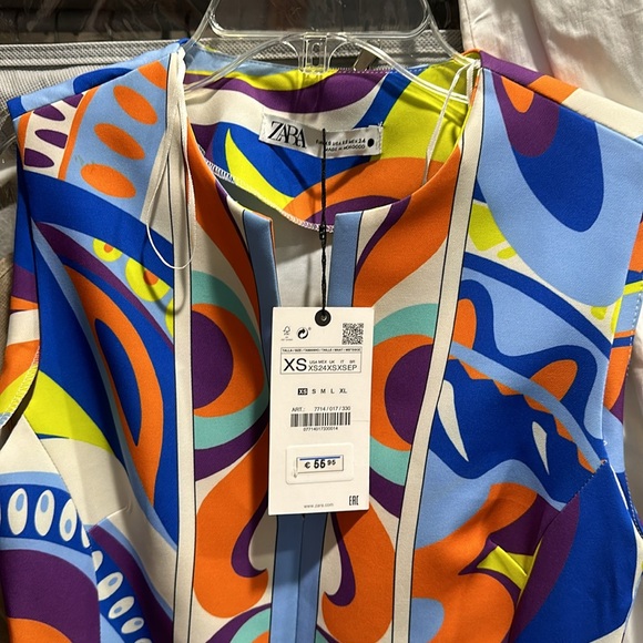 ZARA Retro geometric mini dress - Picture 6 of 9